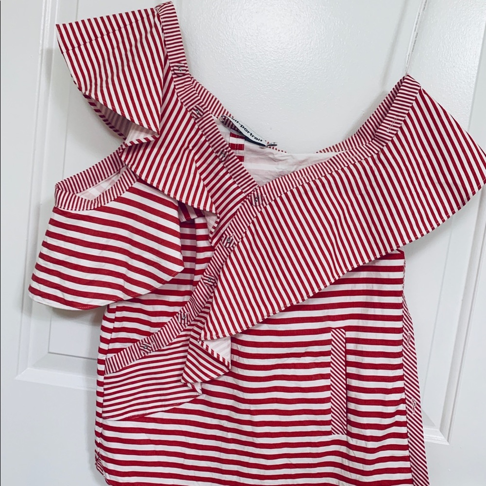 Self portrait off shoulder cotton top - Picture 2 of 5